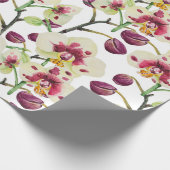 Orchideeën en Floral Cadeaupapier (Hoek)