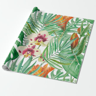 Orchideeën en Floral Cadeaupapier