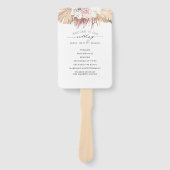 Orchideeën en Gedroogde Palmen Tropische Bruiloft Handwaaier (Voorkant)