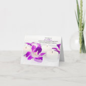 Orchideeën en kaarsen Dank u van de Familie Bedankkaart (Voorkant)