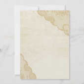  orchideeën en kant bruiloft kaart (Achterkant)