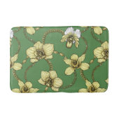 Orchideeën en kettingen, geel en geelgroen badmat (Voorkant)