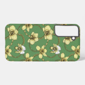 Orchideeën en kettingen, geel en geelgroen samsung galaxy hoesje (Achterkant horizontaal)