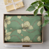 Orchideeën en kettingen, geel en geelgroen tissuepapier (Geschenk)