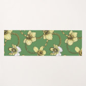 Orchideeën en kettingen, geel en geelgroen yogamat (Voorkant (horizontaal))