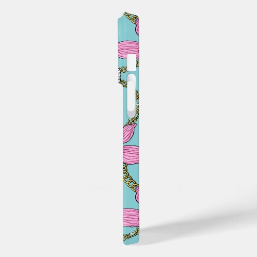 Orchideeën en kettingen, roze en blauw Case-Mate iPhone case (Achterkant / Links)