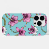 Orchideeën en kettingen, roze en blauw Case-Mate iPhone case (Achterkant (horizontaal))