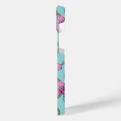 Orchideeën en kettingen, roze en blauw iPhone hoesje (Linkerkant)