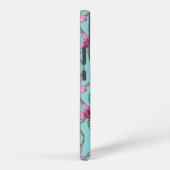 Orchideeën en kettingen, roze en blauw samsung galaxy hoesje (Rechterkant)