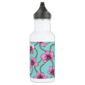 Orchideeën en kettingen, roze en blauw waterfles  (Rechts)