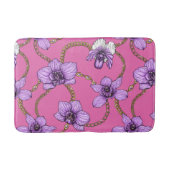 Orchideeën en kettingen, violet en roze badmat (Voorkant)