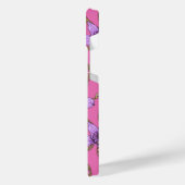 Orchideeën en kettingen, violet en roze iPhone hoesje (Linkerkant)