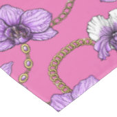 Orchideeën en kettingen, violet en roze tafelkleed (Gekanteld)