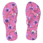 Orchideeën en kettingen, violet en roze teenslippers (Voetbed)