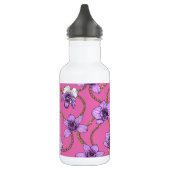 Orchideeën en kettingen, violet en roze waterfles  (Links)