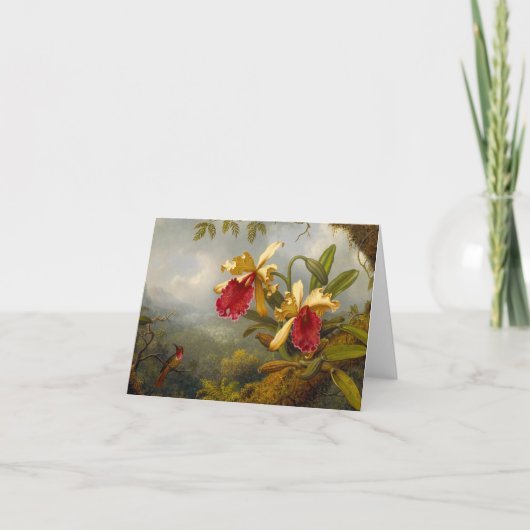 Orchideeën en kolibrie kop (Voorkant)