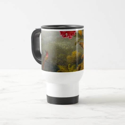 Orchideeën en kolibrie kop (Voorkant links)