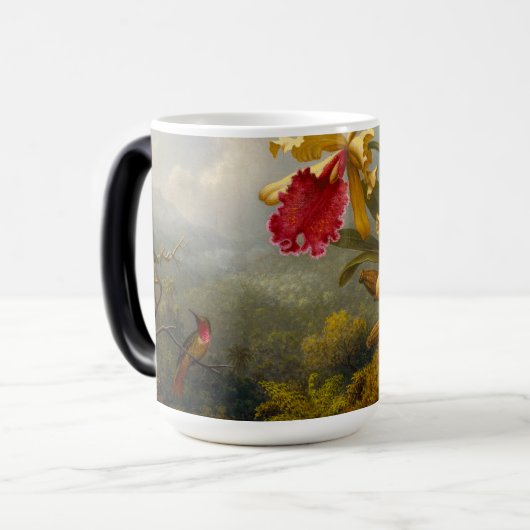 Orchideeën en kolibrie kop (Voorkant links)