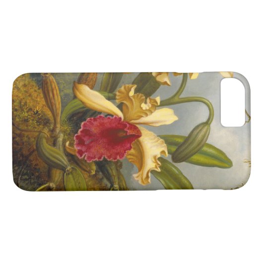 Orchideeën en kolibrie kop Case-Mate iPhone case (Achterkant (Horizontaal))