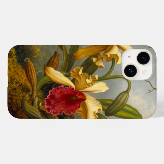 Orchideeën en kolibrie kop Case-Mate iPhone case (Achterkant (horizontaal))