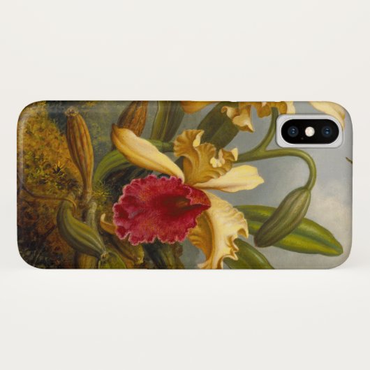 Orchideeën en kolibrie kop Case-Mate iPhone case (Achterkant (horizontaal))