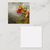 Orchideeën en kolibrie kop informatiekaartje (Voorkant / Achterkant)