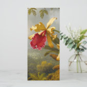 Orchideeën en kolibrie kop Kaart (Staand voorkant)