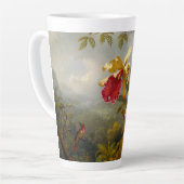Orchideeën en kolibrie kop latte Mok (Linkerhoek)