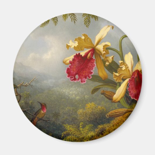 Orchideeën en kolibrie kop magneet (Voorkant)