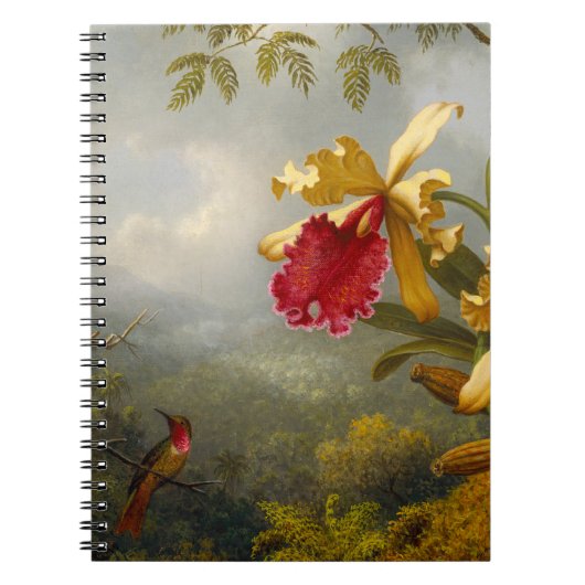 Orchideeën en kolibrie kop notitieboek (Voorkant)