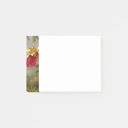 Orchideeën en kolibrie kop post-it® notes (Voorkant)
