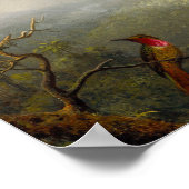 Orchideeën en kolibrie kop poster (Hoek)