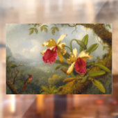 Orchideeën en kolibrie kop raamsticker (Vel 2)