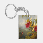 Orchideeën en kolibrie kop sleutelhanger (Voorkant Links)