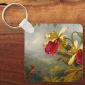 Orchideeën en kolibrie kop sleutelhanger (Voorkant)