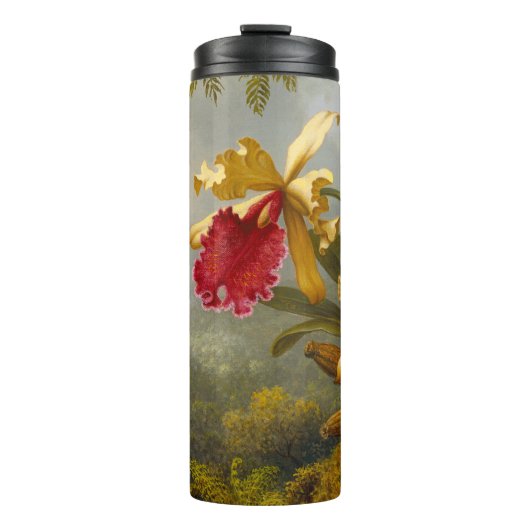 Orchideeën en kolibrie kop thermosbeker (Voorkant)
