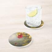 Orchideeën en kolibrie kop zandsteen onderzetter (Zijkant)