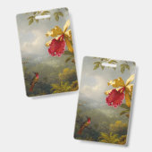 Orchideeën en Kolibrieënkop Badge (Voor- en achterkant)