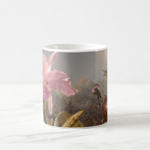 Orchideeën en levende vogels, scheenolie uit het  koffiemok