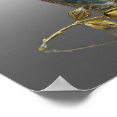 Orchideeën en Orientale verfventilator, Confucius  Poster (Hoek)