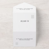 Orchideeën en palmbladeren all in one uitnodiging (Buitenkant)