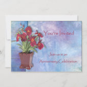 Orchideeën en Waterverf Jubileum Kaart (Voorkant)