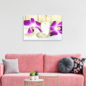 orchideeën en zeeschildpadden canvas afdruk (Insitu (Woonkamer))