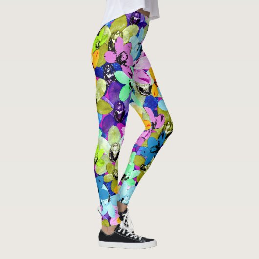 Orchideeën Extravaganza Waterverf, Leggings (Rechts)