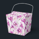 Orchideeën Feest Behandelingsdoos Bedankdoosjes<br><div class="desc">De feestgunstdoos is afgebeeld met een prachtige paarse orchideeën bloemenprint. 
Pas dit item aan of koop het zoals het is.
Tip: Voeg gewoon uw geweldige traktaties toe en voeg wat feestelijke lint toe.



Gelicenseerde afbeelding</div>