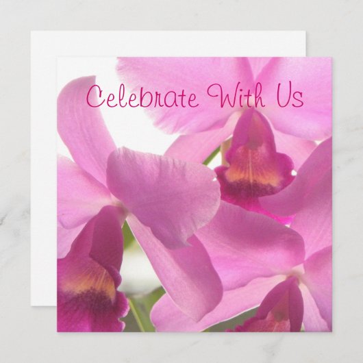 Orchideeën Feest/ Uitnodigingen voor elke gelegenh (Voorkant / Achterkant)