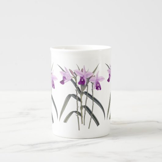 Orchideeën Floral Botanical Bone China Mok (Voorkant)