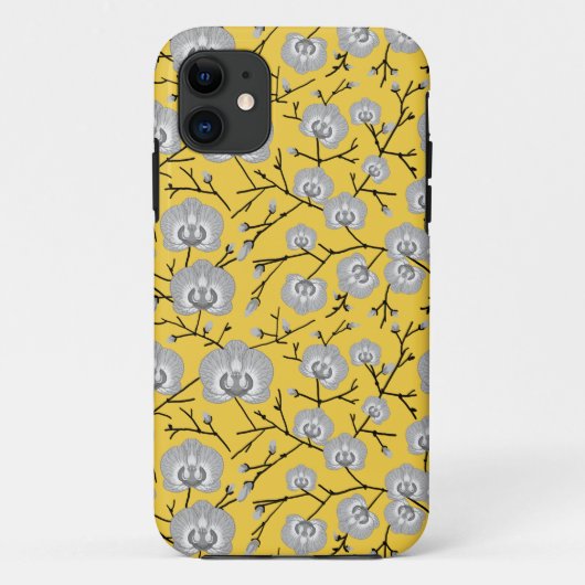 orchideeën geel patroon Case-Mate iPhone case (Achterkant)