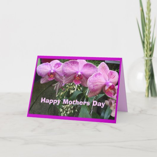 Orchideeën, Gelukkige Moederdag Kaart (Voorkant)