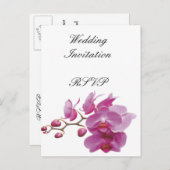 Orchideeën Goedkope Trouwpakketten Sets Kits Uitnodiging Briefkaart (Voorkant / Achterkant)